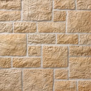 ProStone® - Tuscan Cobble, Cappuccino Cream with half inch mortar joints