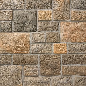 ProStone® - Tuscan Cobble, Smoked Oyster with half inch mortar joints