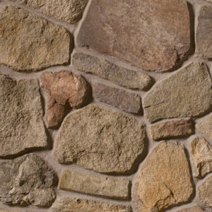 Cultured Stone® - Old Country Fieldstone, Chardonnay with half inch mortar joints