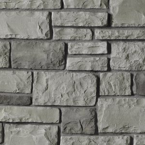 Cultured Stone® - Cobblefield®, Gray with half inch mortar joints