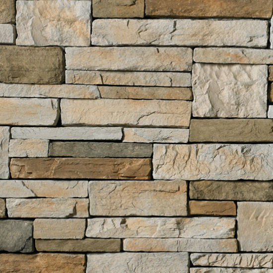 Cultured Stone® – Country Ledgestone, Aspen with tight fit mortar joints