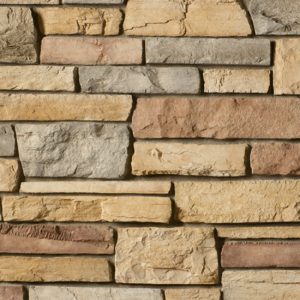 Cultured Stone® - Country Ledgestone, Caramel with half inch mortar joints