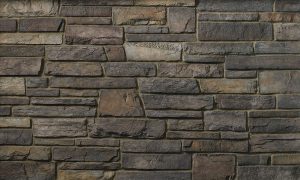 Cultured Stone® - Country Ledgestone, Umber Creek with half inch mortar joints