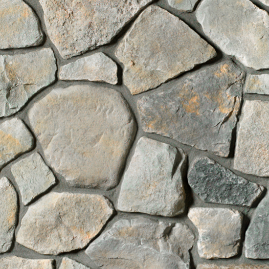 Cultured Stone® – Dressed Fieldstone, Echo Ridge® with half inch mortar joints