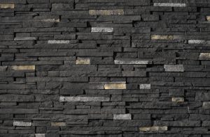 Cultured Stone® - Pro-Fit® Alpine Ledgestone, Black Rundle with tight fit mortar joints