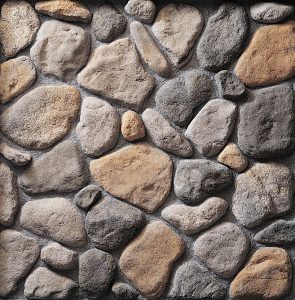 Cultured Stone® - River Rock, Lake Tahoe with half inch mortar joints