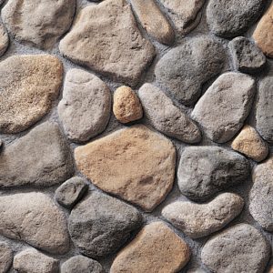 Cultured Stone® - River Rock, Lake Tahoe with half inch mortar joints