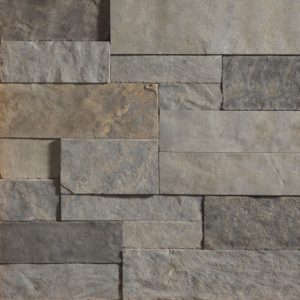 ThinCut™ Natural Stone Veneer - Ledgestone, Platinum with tight fit mortar joints
