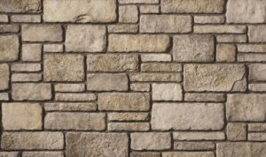 Cultured Stone® - Sculpted Ashlar, Grouse® with half inch mortar joints