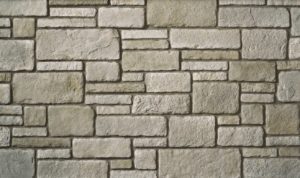 Cultured Stone® - Sculpted Ashlar, Silver Shore® with half inch mortar joints