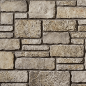 Cultured Stone® - Sculpted Ashlar, Grouse® with half inch mortar joints