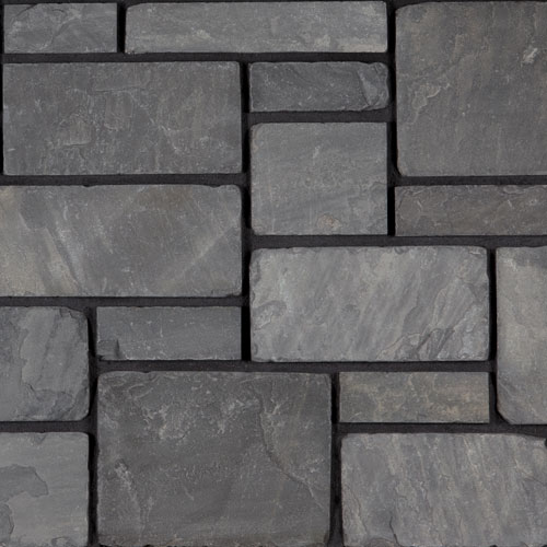 Pangaea® Natural Stone – 3 Course Ashlar, Ash with half inch mortar joints