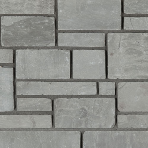 Pangaea® Natural Stone – 3 Course Ashlar, Frontier with half inch mortar joints