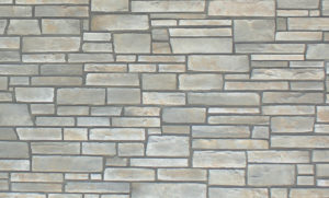 Cultured Stone® - Country Ledgestone, Northshore Silver with half inch mortar joints