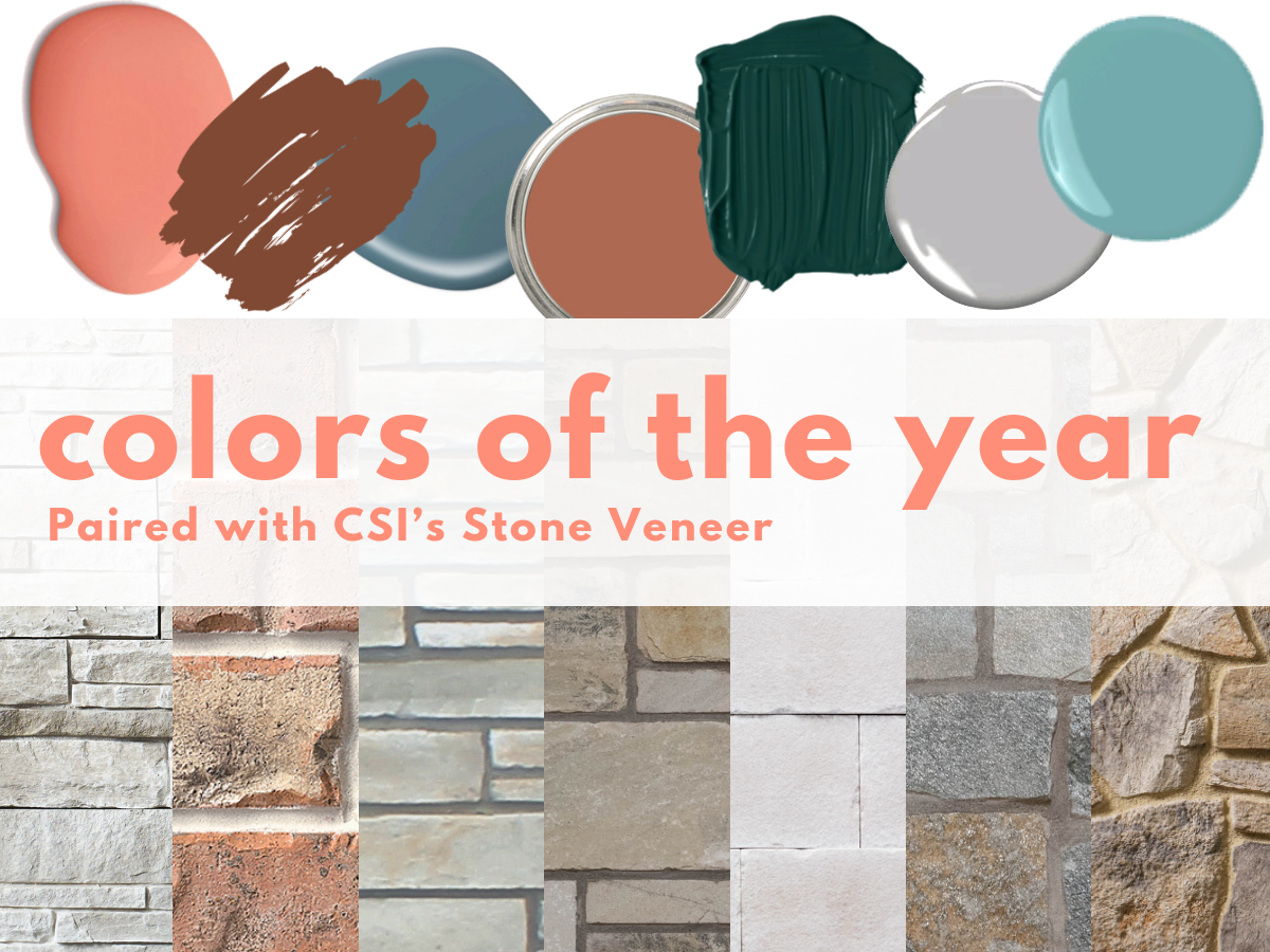 Colors of the Year Paired with CSI’s Stone Veneer