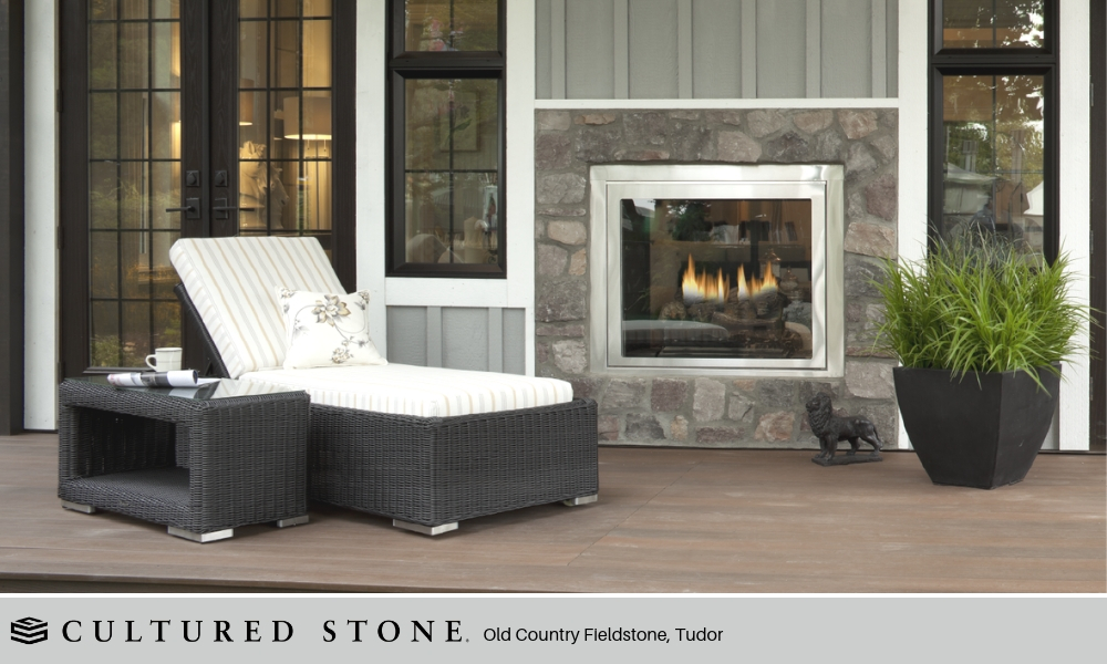 Outdoor Living Fireplace Cultured Stone Old Country Fieldstone Tudor