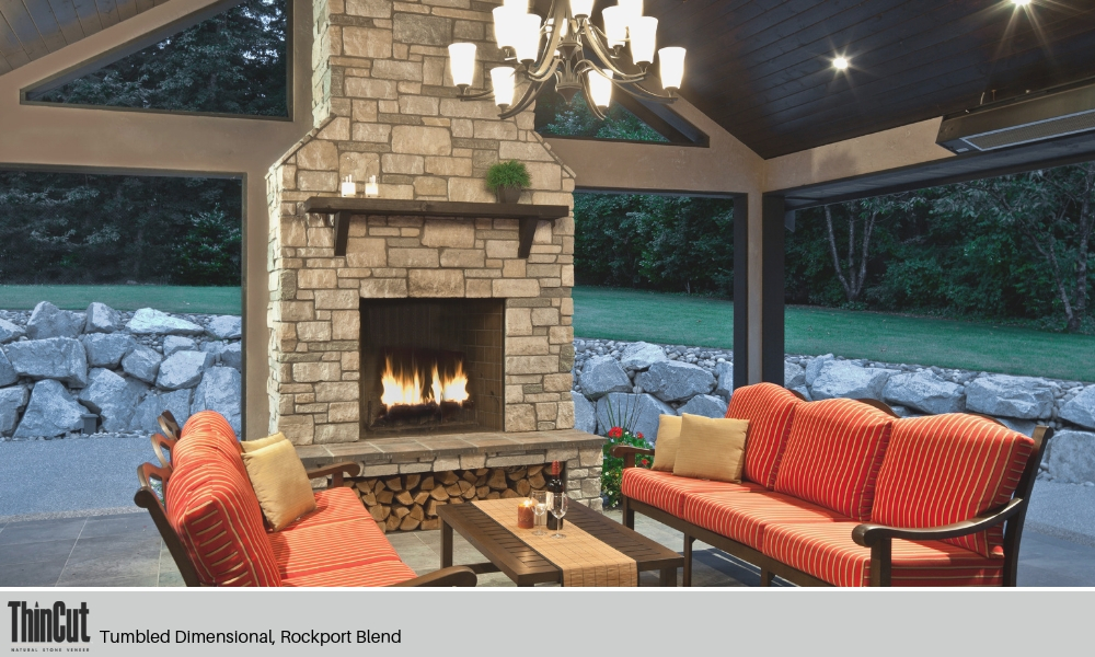 Let Stone Veneer Enhance Your Outdoor, Faux Stone Outdoor Fireplace