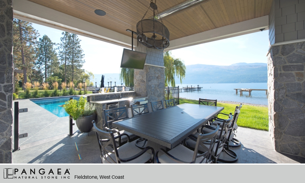 Outdoor Living Dining Area Pangaea Natural Stone Fieldstone West Coast