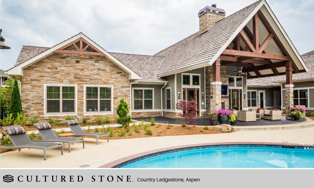 Outdoor Living Pool Cultured Stone Country Ledgestone Aspen