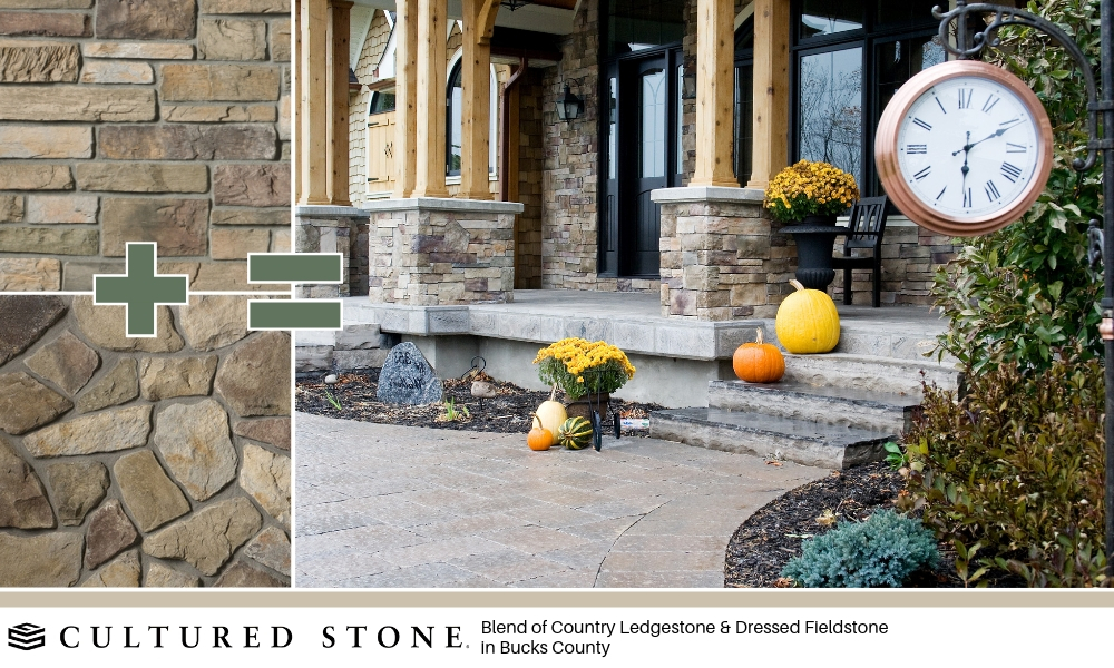 Blending Stone Textures - Cultured Stone Country Ledgestone Dressed Fieldstone