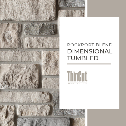 ThinCut Natural Stone Veneer Dimensional Tumbled Rockport Blend
