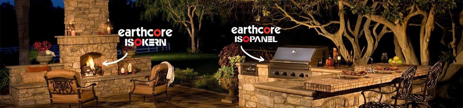 Outdoor Living with Earthcore Fireplace and Kitchen Outdoor Living with Earthcore Fireplace and Kitchen