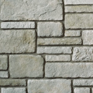 Cultured Stone® - Sculpted Ashlar, Silver Shore® with half inch mortar joints