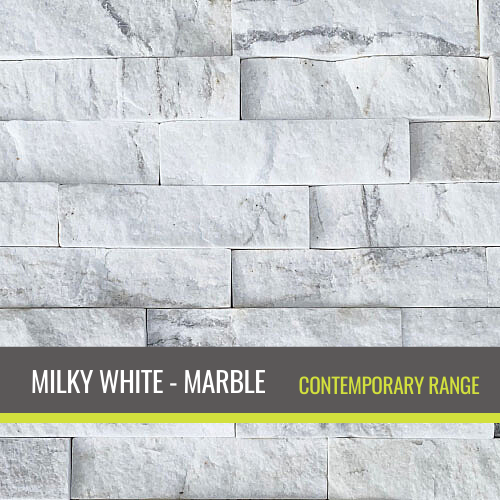 TIER® Natural Stone Contemporary Milky White Marble