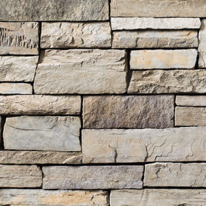 Cultured Stone® – Country Ledgestone, Ashfall with tight fit mortar joints