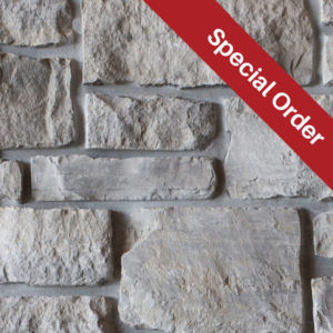 ThinCut™ Natural Stone Veneer - Random Height, Brookhaven with half inch mortar joints