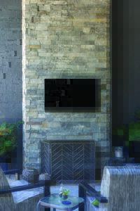 ThinCut™ Natural Stone - Ledgestone, Platinum with tight fit mortar joints