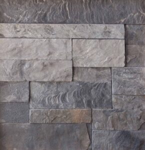 ThinCut™ Natural Stone - Ledgestone, Platinum with tight fit mortar joints