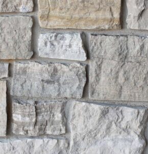 ThinCut™ Natural Stone Veneer - Random Height, Mountain Ridge with half inch mortar joints