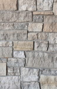 ThinCut™ Natural Stone Veneer - Random Height, Mountain Ridge with half inch mortar joints