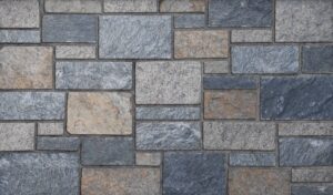 Pangaea® Natural Stone - 3 Course Ashlar, Providence with half inch mortar joints