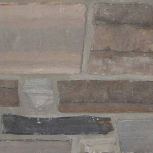 Colonial Brick & Stone - Split Face Ledgerock, #19 Blend with one inch mortar joints