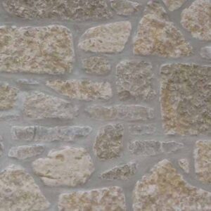 Colonial Brick & Stone - Tumbled Olde Mill Blend, Harvest Gold with half inch mortar joints