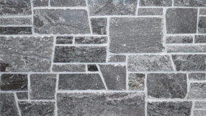 Colonial Brick & Stone - Sawn Height, Elite Blue with half inch mortar joints