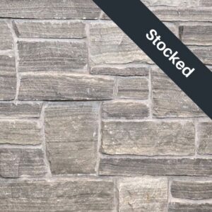 Colonial Brick & Stone - Split Face Ledgerock, Tigerstripe with half inch mortar joints