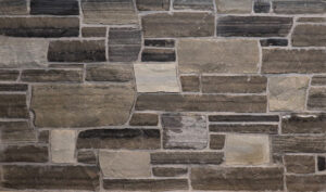 Colonial Brick & Stone - Split Face Ledgerock, #19 Blend with half inch mortar joints