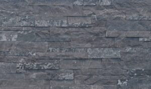 Pangaea® Natural Stone - Terrain Ledgestone Formfit, Black Rundle with tight fit mortar joints