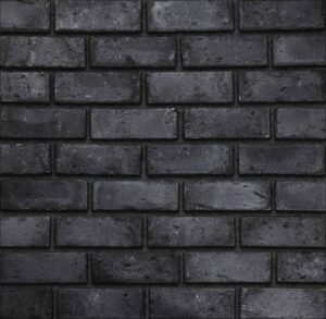 Flex Bricks - BGB, Graphite with half inch black mortar joint