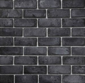 Flex Bricks - BGB, Graphite with half inch white mortar joint