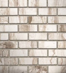 Flex Bricks - BGB, Reverse Mocha with half inch cream mortar joint