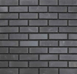 Flex Bricks - CWC, Graphite with half inch black mortar joint