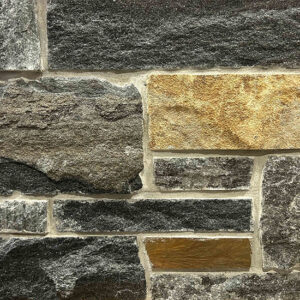 Colonial Brick & Stone - Sawn Height, Highland Blend with half inch mortar joint