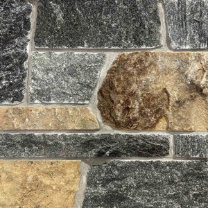 Colonial Brick & Stone - Sawn Height, Paula's Dream Blend with half inch mortar joint