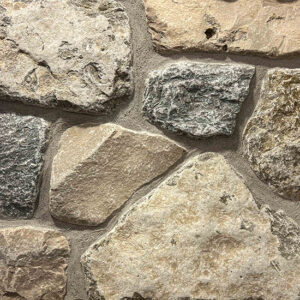 Colonial Brick & Stone - Tumbled Random, Creemore Estate Blend with half inch mortar joint