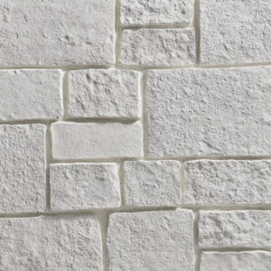 Dutch Quality - Rough Ashlar™, Snowpack™ with half inch mortar joint