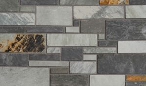 Pangaea® Natural Stone – 3 Course Ashlar, Oxford with half inch mortar joints